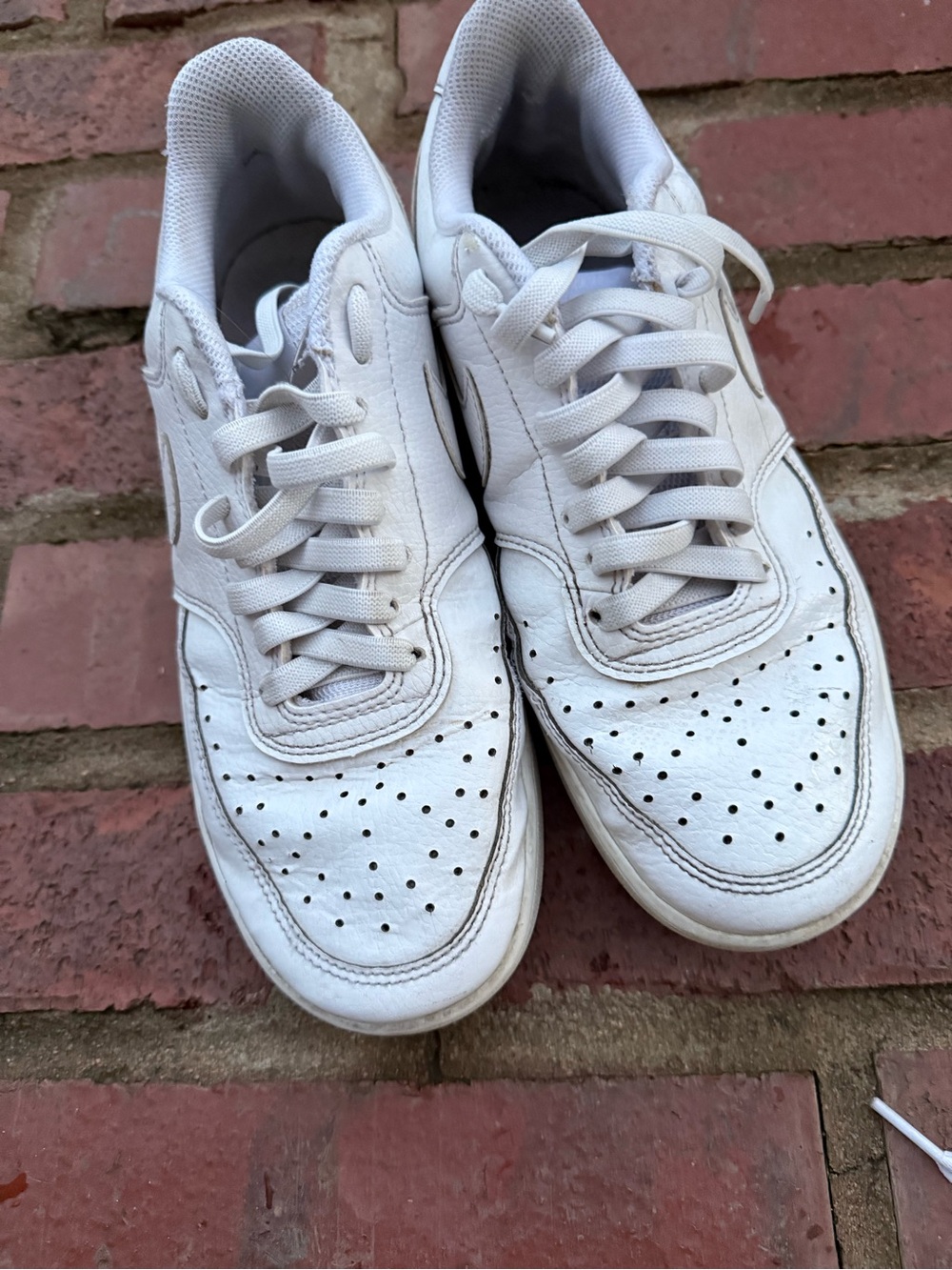 Nike White Leather Low-Top Sneakers